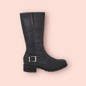 UGG Langton Moto Boot Black Leather, size 6.5